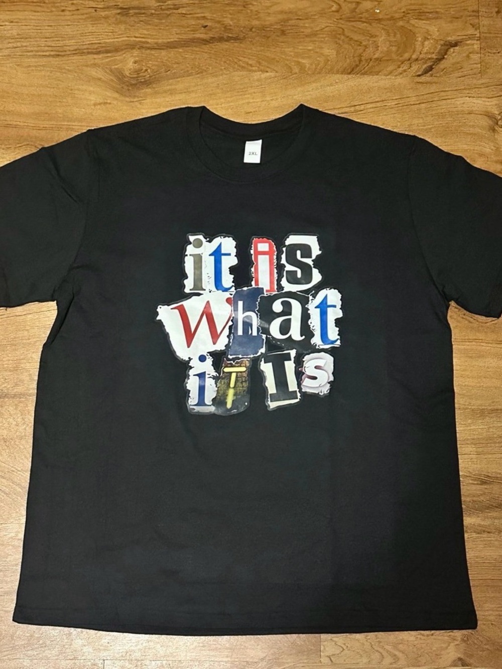 Black Graphic Short-Sleeve Tee - 'It Is What It Is'